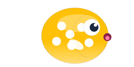 Golden Koi with its mouth open