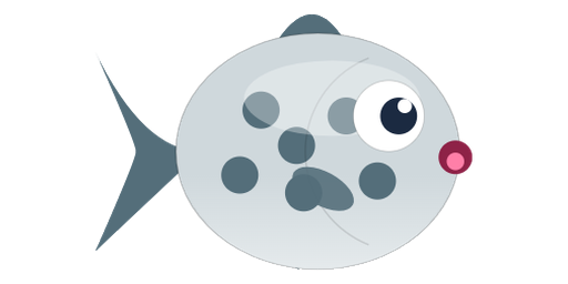 Narwhalet with its mouth open