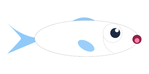 Snowfin with its mouth open
