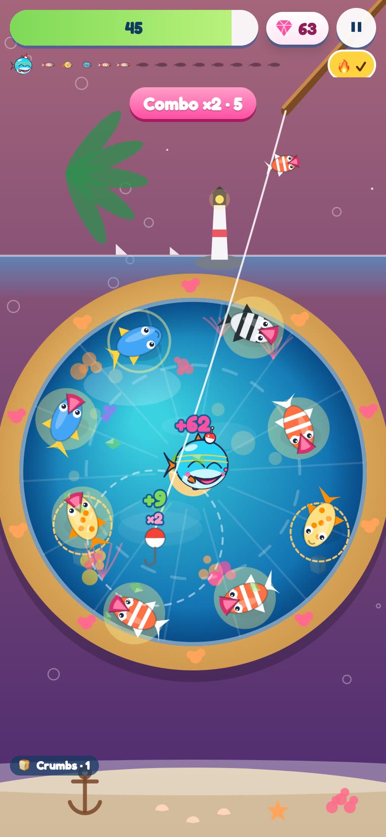 Gameplay: a school level in Coral Bay
